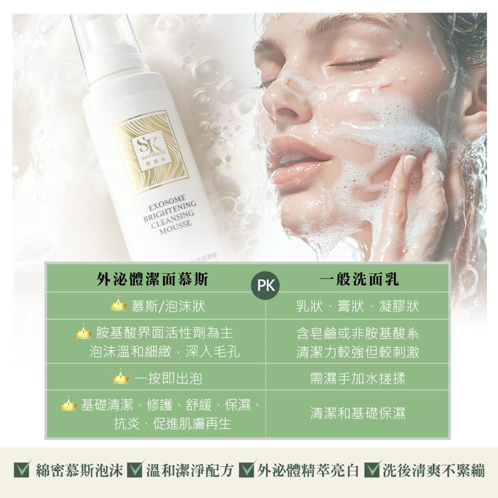 外泌體精萃亮白潔顏慕斯